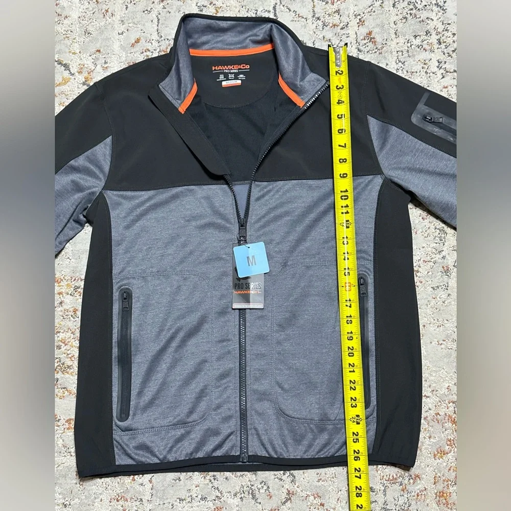 HAWKE & CO Pro series athletic jacket size Medium in graphite Heather NEW